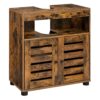VASAGLE Waschbeckenunterschrank 60 x 30 x 63 cm 2‑Lamellentüren verstellbare Regalebene