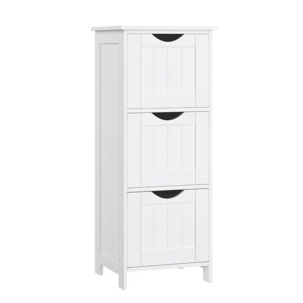 VASAGLE Badezimmerschrank 3‑fach Schubladen, 3 Ebenen, rustikales Design 30x30x80 cm