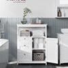 VASAGLE Badezimmerschrank 3 Schubladen + Tür, verstellbare Ablage, 30×60×80 cm