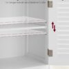 VASAGLE Badezimmerschrank 30x60x80 cm, 2‑Tür, offenes Fach, weiß