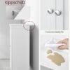 VASAGLE Badezimmerschrank freistehend 2 Türen, 2 verstellbare Regalböden, weiß BCB60W