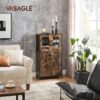 VASAGLE Badezimmerschrank verstellbare Ablage Stahlgestell Industrie‑Design