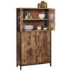 VASAGLE Badezimmerschrank verstellbare Ablage Stahlgestell Industrie‑Design
