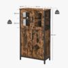 VASAGLE Badezimmerschrank verstellbare Ablage Stahlgestell Industrie‑Design