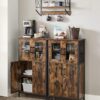 VASAGLE Badezimmerschrank verstellbare Ablage Stahlgestell Industrie‑Design