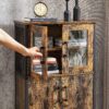 VASAGLE Badezimmerschrank verstellbare Ablage Stahlgestell Industrie‑Design