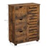 VASAGLE Badschrank 3‑Schubladen, Schranktür, verstellbare Ablage, vintagebraun​