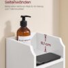 VASAGLE Badschrank, schmales Badregal, verstellbare Ablagen, platzsparend, weiß