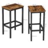 VASAGLE Barhocker 2er Set – kompakte 40 x 30 x 65 cm, vintage Braun‑Schwarz