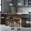 VASAGLE Barhocker 2er Set – Kunstleder, Mid‑Century‑Modern, 66 cm hoch