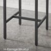VASAGLE Bartisch quadratisch 60 x 60 cm Stahlrahmen Industriestil einfach zu montieren
