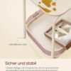 VASAGLE Beistelltisch 2‑Ebenen modern cremeweiß – Indoor/Outdoor