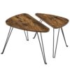 VASAGLE Beistelltisch 2er Set – Industrieller Stil, rustikales Braun/Schwarz
