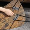 VASAGLE Beistelltisch 2er Set – Industrieller Stil, rustikales Braun/Schwarz