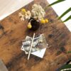 VASAGLE Beistelltisch Industrie-Design Metallgestell Gitterablage Used Look