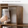 VASAGLE Bücherregal 10‑Fächer offenes Stufen‑Design 129,5 × 129,5 cm