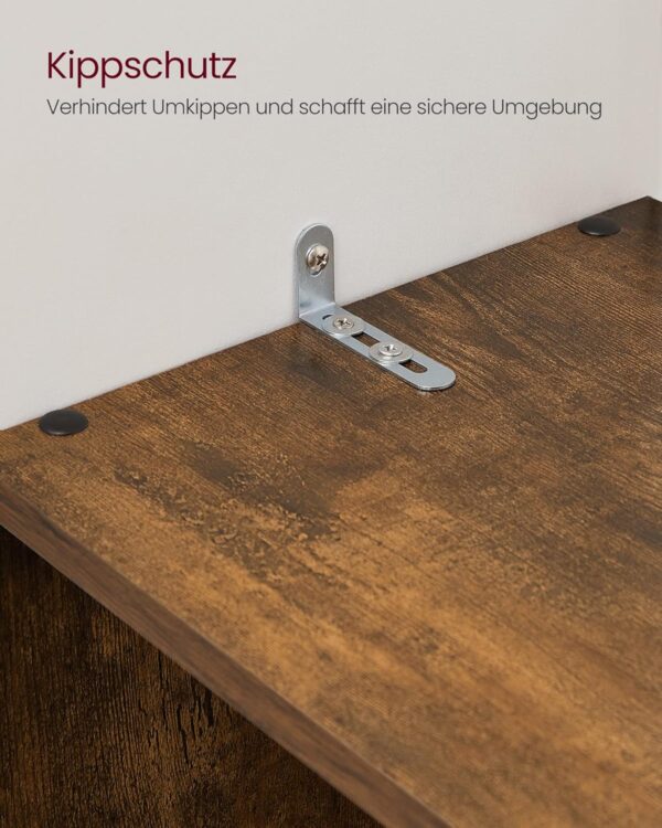 VASAGLE Bücherregal 10‑Fächer offenes Stufen‑Design 129,5 × 129,5 cm