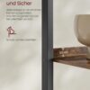 VASAGLE Bücherregal 4‑Ebenen industrieller Stil bodenstehend Braun/Schwarz