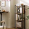 VASAGLE Bücherregal 4‑fache Ablage 24×40×107 cm – Offene Regalböden
