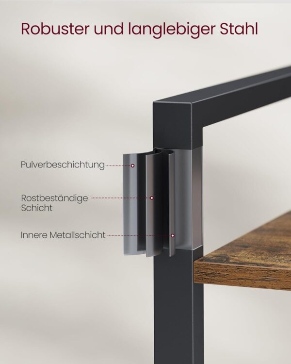 VASAGLE Bücherregal 4‑fache Ablage 24×40×107 cm – Offene Regalböden