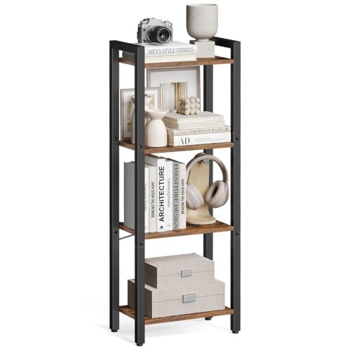 VASAGLE Bücherregal 4‑fache Ablage 24×40×107 cm – Offene Regalböden