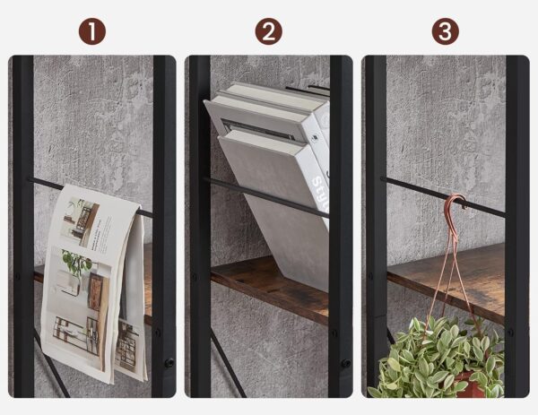 VASAGLE Bücherregal 5‑Ebenen offenes Industrie‑Design Standregal