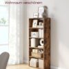 VASAGLE Bücherregal 5 Ebenen verstellbare Einlegeböden vintagebraun
