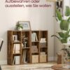 VASAGLE Bücherregal 5‑fach Vintage Braun Standregal für Wohn‑ & Büro