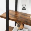 VASAGLE Bücherregal 5‑stufiges Standregal – industrielles Design, vintage braun‑schwarz, einfacher Aufbau