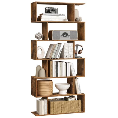 VASAGLE Bücherregal 6 Ebenen 24 × 70 × 191 cm freistehend, modern
