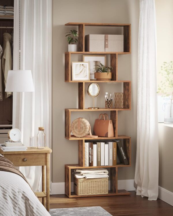VASAGLE Bücherregal 6 Ebenen 24 × 70 × 191 cm freistehend, modern