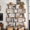 VASAGLE Bücherregal 6 Ebenen 24 × 70 × 191 cm freistehend, modern