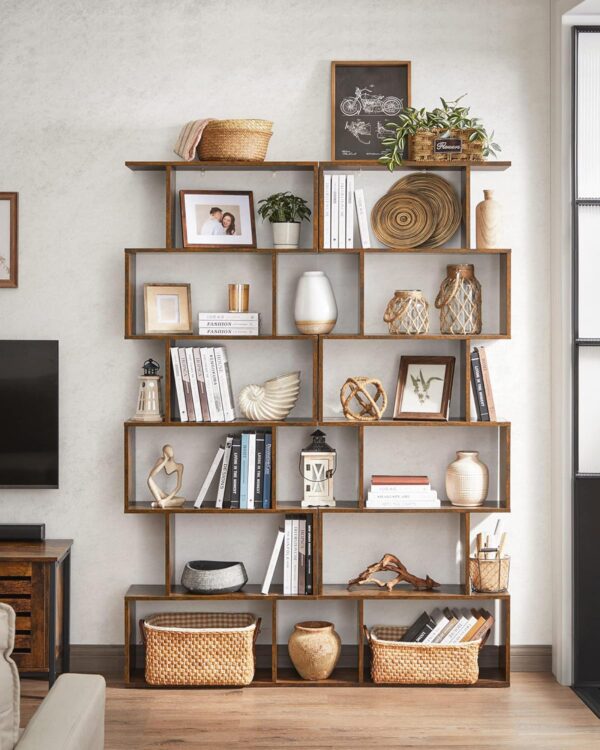 VASAGLE Bücherregal 6 Ebenen 24 × 70 × 191 cm freistehend, modern