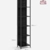VASAGLE Bücherregal 6 Ebenen einstellbare LED‑Beleuchtung Stahlrahmen