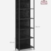 VASAGLE Bücherregal 6‑fach, einstellbare LED‑Beleuchtung, stabiler Stahlrahmen