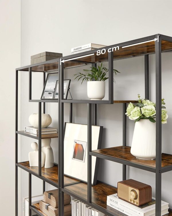 VASAGLE Bücherregal 6‑fach Standregal aus Spanholz 30 x 80 x 180 cm