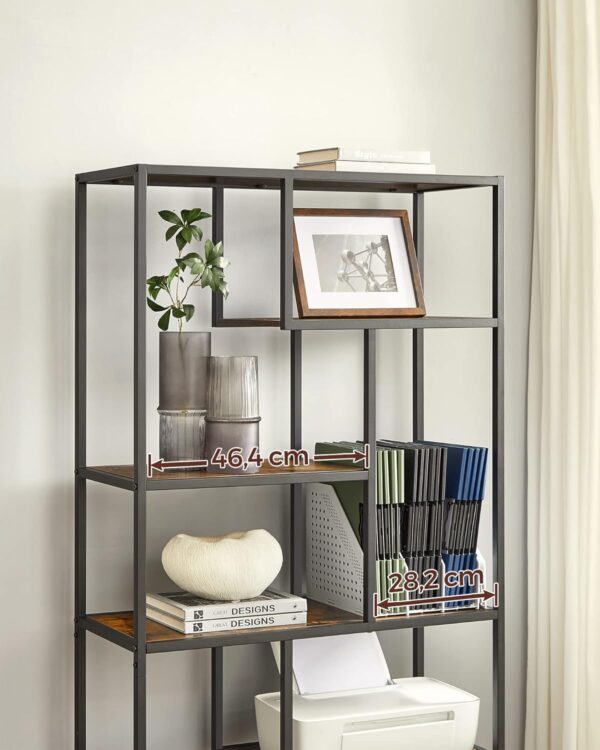 VASAGLE Bücherregal 6‑fach Standregal aus Spanholz 30 x 80 x 180 cm