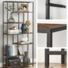 VASAGLE Bücherregal 6‑fach Standregal aus Spanholz 30 x 80 x 180 cm