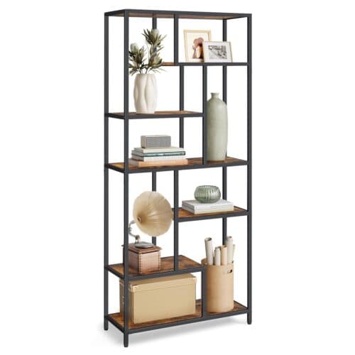 VASAGLE Bücherregal 6‑fach Standregal aus Spanholz 30 x 80 x 180 cm