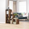 VASAGLE Bücherregal 6‑Fächer Treppenregal rustikales Braun für Büro & Wohnraum