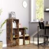 VASAGLE Bücherregal 6‑Fächer Treppenregal rustikales Braun für Büro & Wohnraum