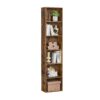 VASAGLE Bücherregal 6‑stöckig offenes Design vintagebraun 24×40×178,5 cm