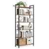 VASAGLE Bücherregal 6‑stufig – Stahlrahmen, freistehend, Industrie‑Design 30 x 80 x 186 cm