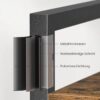 VASAGLE Bücherregal 6‑stufig – Stahlrahmen, freistehend, Industrie‑Design 30 x 80 x 186 cm