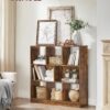 VASAGLE Bücherregal 8 offene Fächer, Würfel‑Design, flexibel, 30×97,5×100 cm