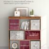 VASAGLE Bücherregal 8 offene Fächer, Würfel‑Design, flexibel, 30×97,5×100 cm