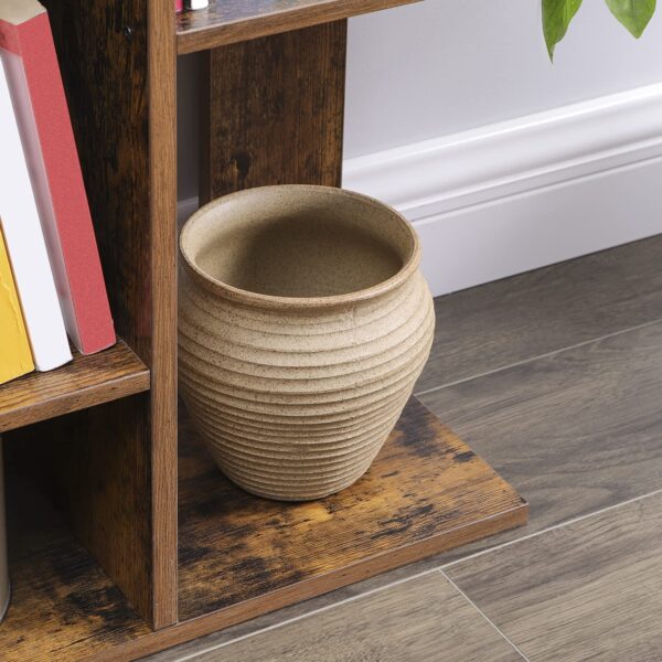 VASAGLE Bücherregal Baumform 13‑Fächer vintagebraun 25×86×140 cm