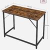 VASAGLE Computertisch 100x50x76 cm Vintage Braun/Tintenschwarz – kompakt