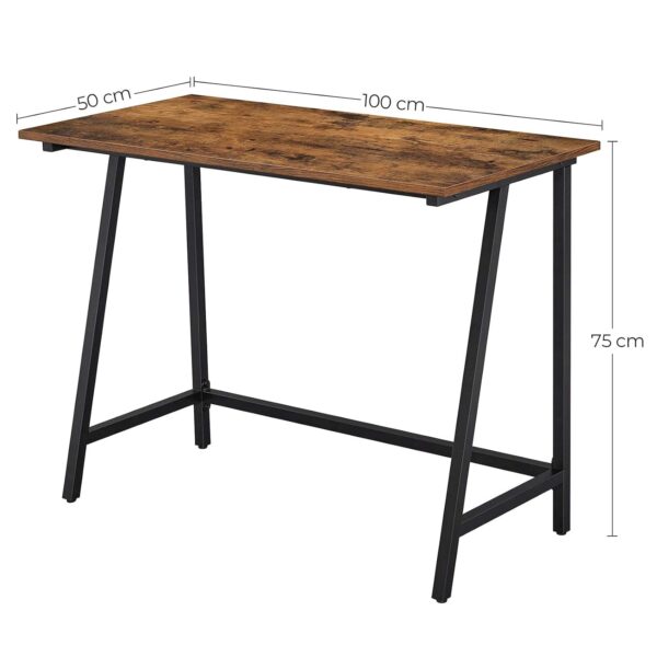 VASAGLE Computertisch LWD40X – platzsparend, Industrie‑Design, legierter Stahl