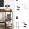 VASAGLE Computertisch LWD47X 120x60x76 cm, moderner Vintage‑Look, schwarz‑braun